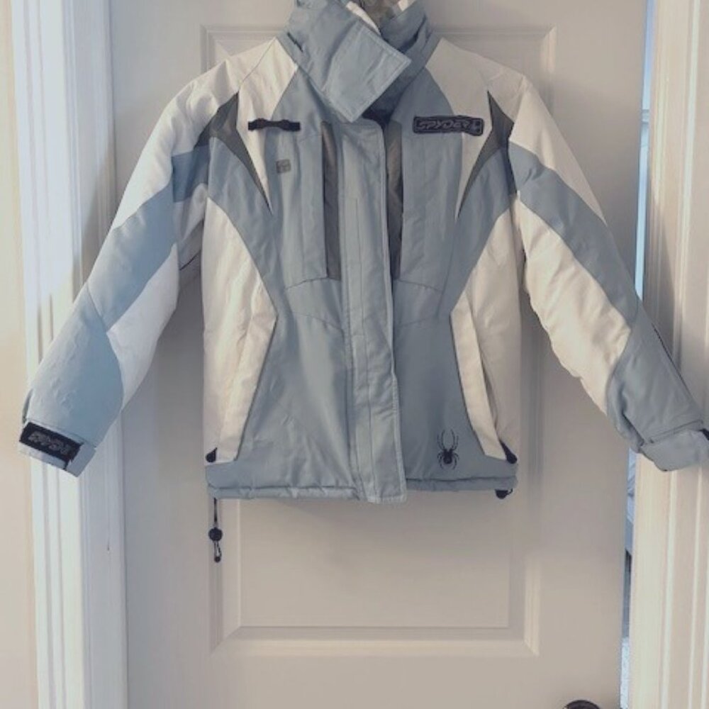Spyder Ski Jacket X-Static Dermizax EV Snowboarding light blue Womans Size Small